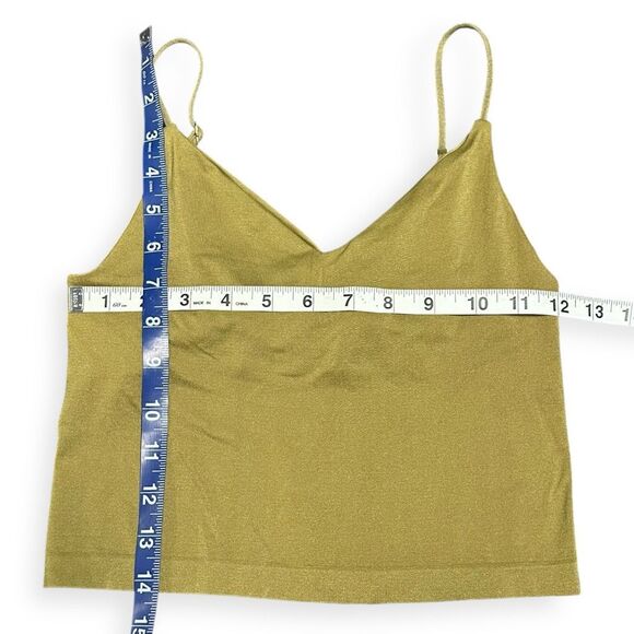 BY ANTHROPOLOGIE Women’s Yellow Green Renna Seamless V-Neck Cami Top Size S/M - Picture 4 of 4